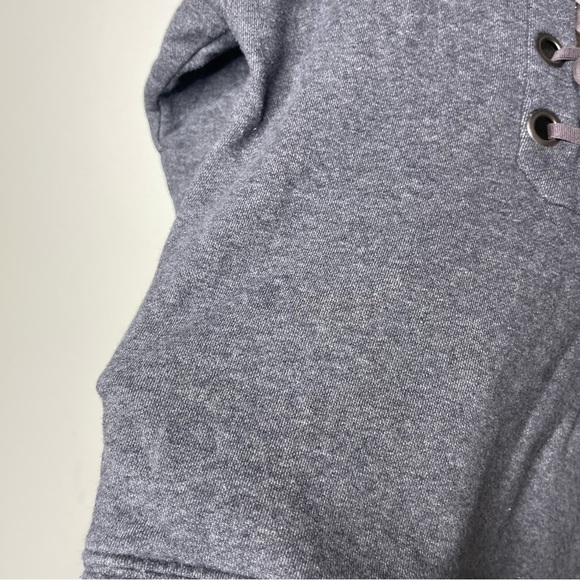 MOTHER Gray Lace-Up Sweatshirt - Picture 5 of 8